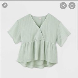 A New Day Peplum V-Neck Blouse
